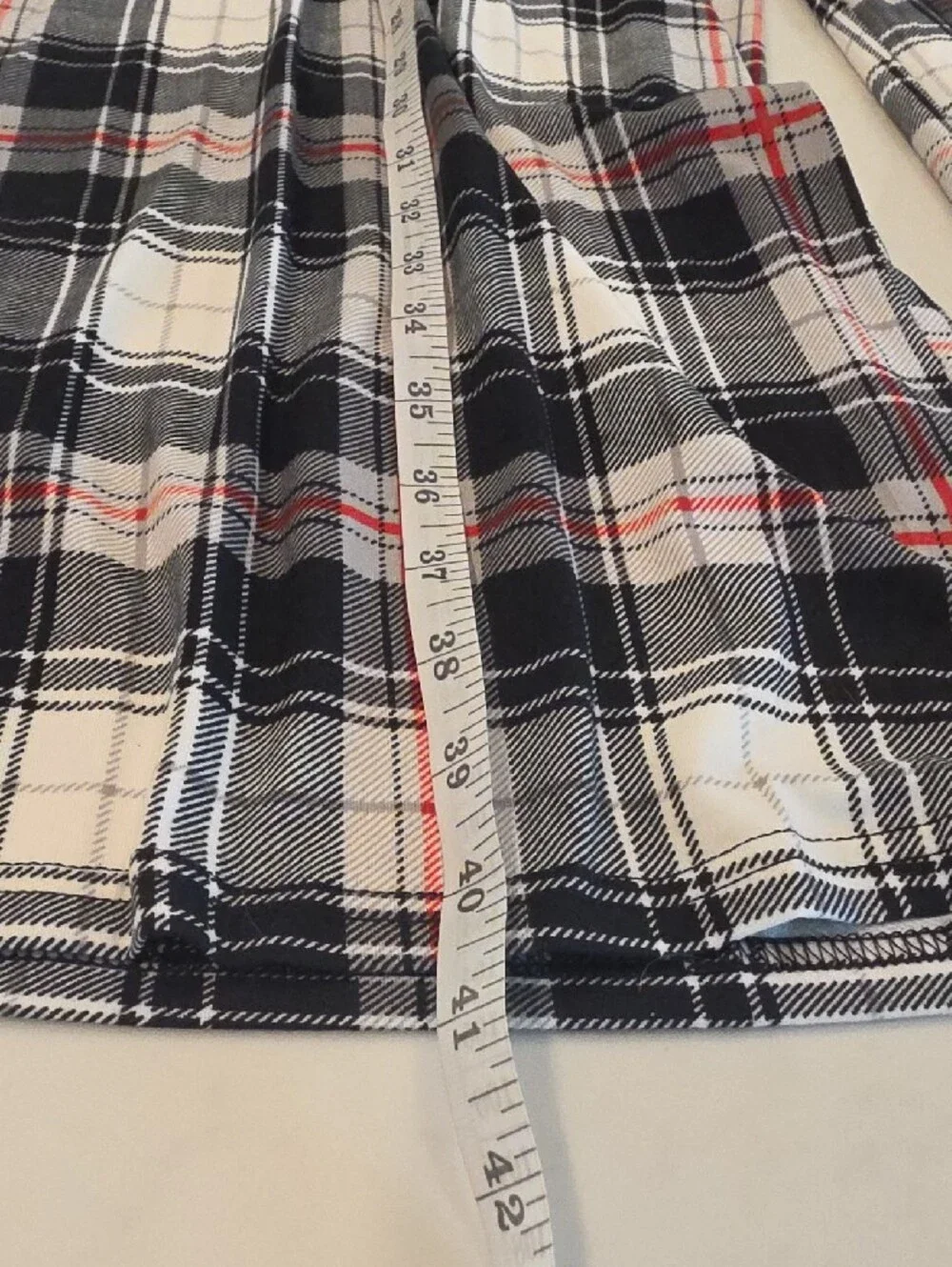 NWOT Plaid Wide-Leg Palazzo Pants - Black, White & Red - Picture 2 of 6